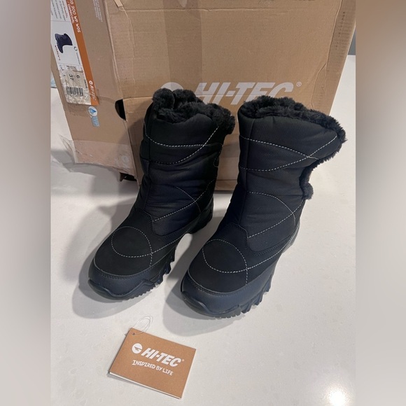Hi-Tec HS13G Women's Sz 6 Black/Charcoal Abisko 200 WP WOS Faux Fur Lined Boots - Picture 3 of 7